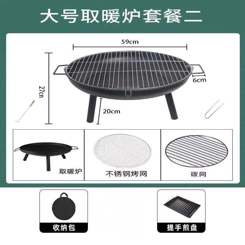 Fire stove, household stove, charcoal brazier, outdoor heating stove, barbecue grill, indoor barbecue stove, charcoal stove for making tea