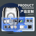 Custom electric shaver with magnetic floating head, mini portable dual-head digital display, washable razor