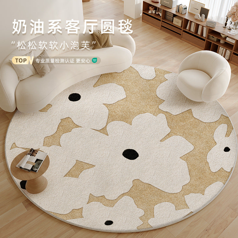 Distributed round carpet classy sense of accessible luxury living room bedroom bedside coffee table sofa no-wash, wipeable and maintenance-free floor mat