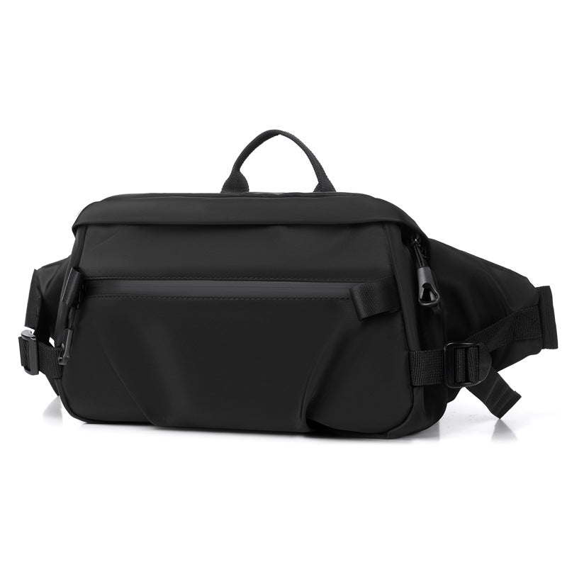 New men's fanny pack Korean version functional breast bag simple fashion shoulder bag sports fanny pack large capacity satchel men's
