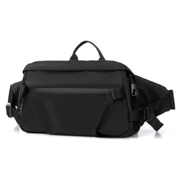 New men's fanny pack Korean version functional breast bag simple fashion shoulder bag sports fanny pack large capacity satchel men's