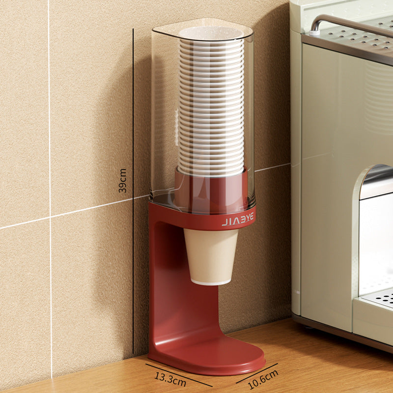 Disposable cup dispenser wall-mounted storage rack bar water dispenser water cup storage box paper cup holder cup holder