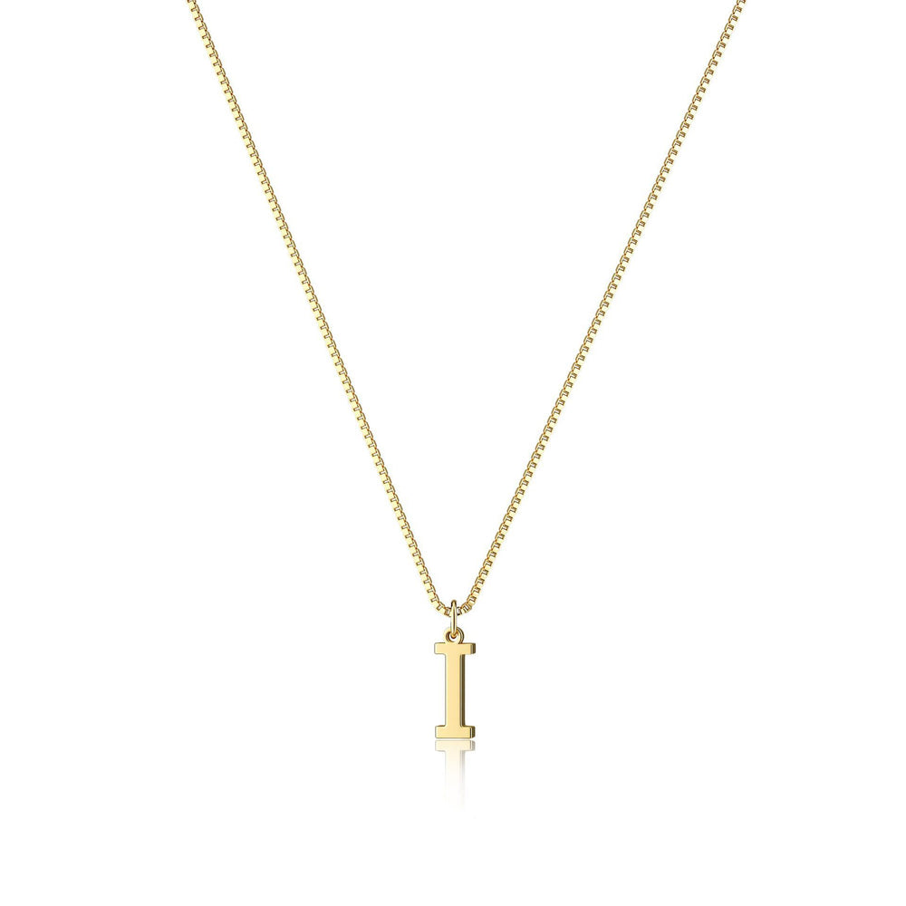Trendy european and american style: exquisite fashion 26-letter alphabet necklace, personalized pendant necklace, 18k gold plated copper