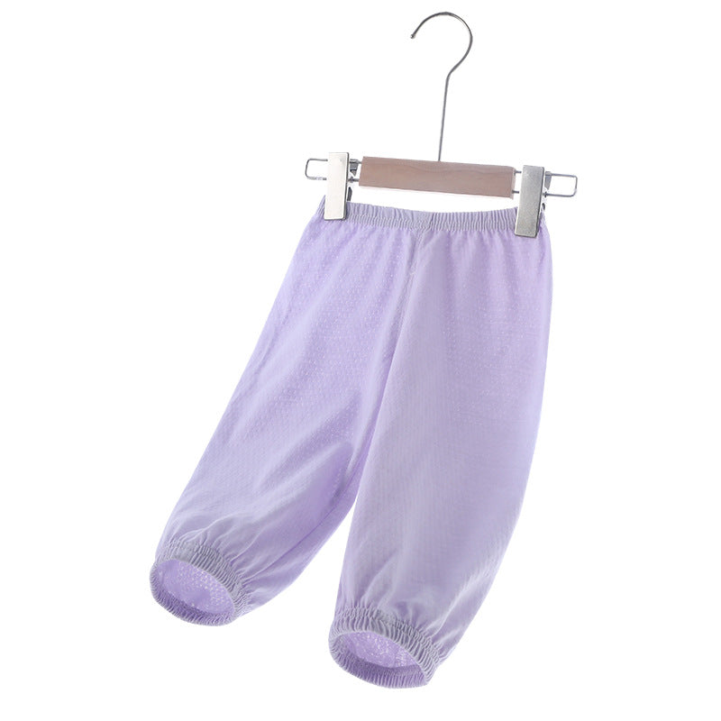 Baby cotton mosquito pants for boys, summer lightweight style, class a, summer air conditioning pants for infants and toddlers
