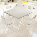 White 80*74 table and four chairs (rounded corners to prevent collision)