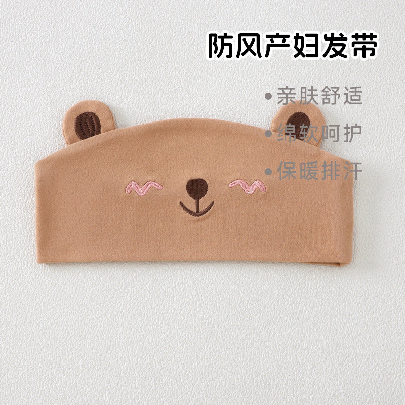 Postpartum headband - no more headaches! cotton head wrap for new moms with bigger heads after childbirth - windproof, stylish, and perfect for going out