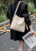 2024 spring/summer fashion crossbody shoulder bag - woven bucket bag - versatile commuter tote with large capacity