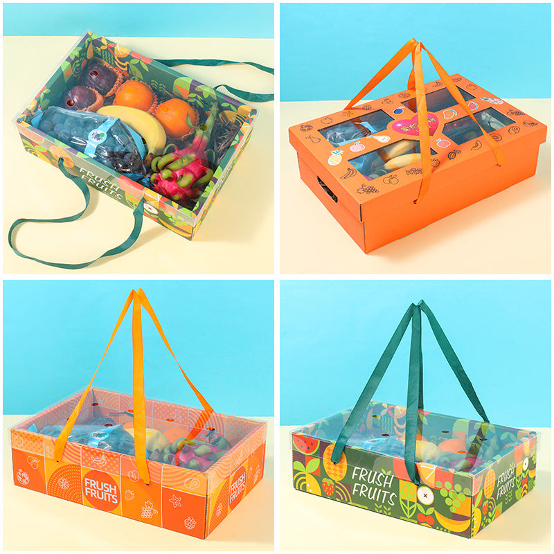 General fruit gift box High-grade heaven and earth cover corrugated box Empty box 5-5kg Orange apple fruit packaging box