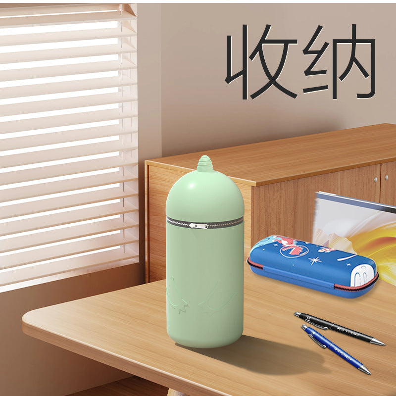 dinosaur silicone pencil case, student pencil stationery case, high-value large-capacity storage bag, silicone pen holder.