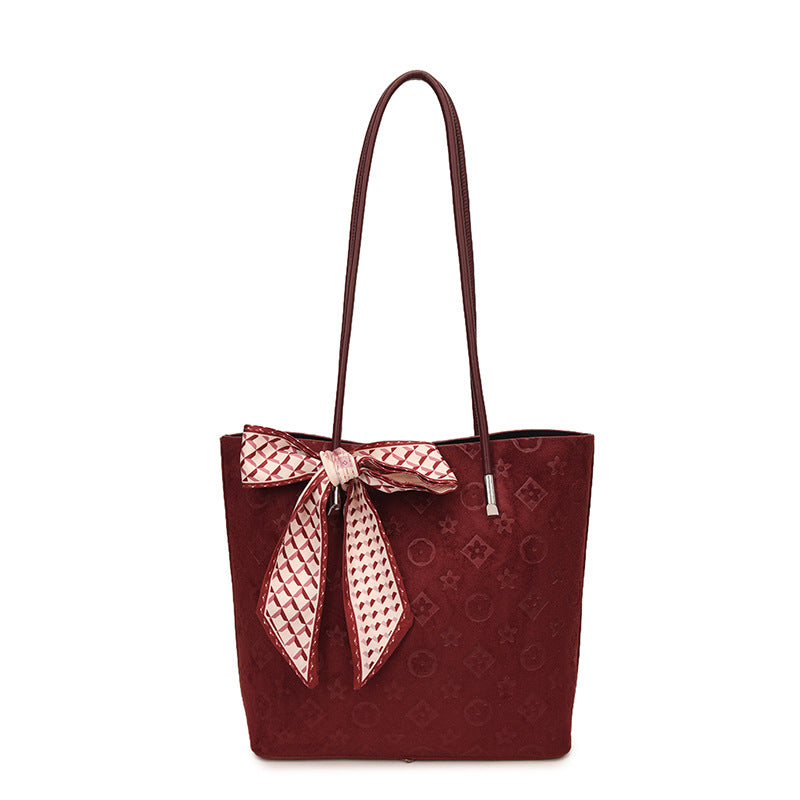 2025 new cross-border women's bag: minimalist, fashionable, retro, large capacity, letter print, handbag, shoulder bag, tote bag