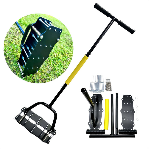 Spring scarifier, lawn scarifier, manual turner, garden labor-saving soil punch, gardening tool