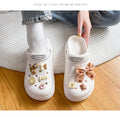 Best sellingthick sole crocs women's summer outwear k-style girl heart bows nurse baotou sandals and slippers wholesale