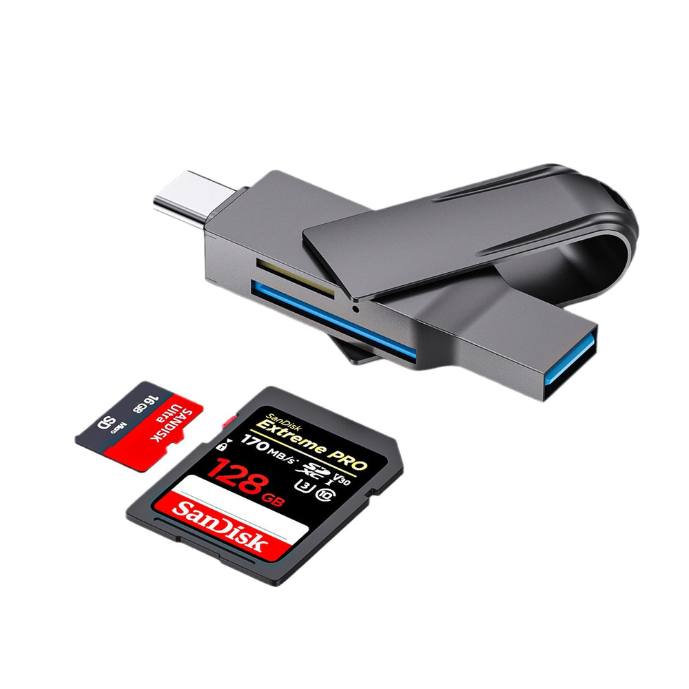 Usb 3.0 camera memory card reader - all-in-one for pc & phone - photography tf multifunctional zinc alloy high-speed reader