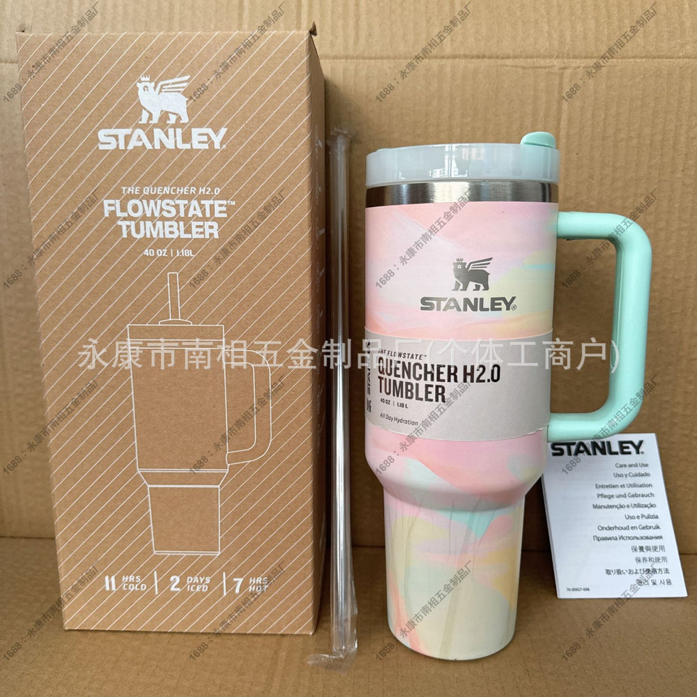 Stanley insulated straw cup - 304 stainless steel portable tumbler for outdoor, car, and sports use