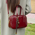 2025 new women's retro chic bowling bag - premium leather trendy handbag, tote, shoulder bag, small square bag