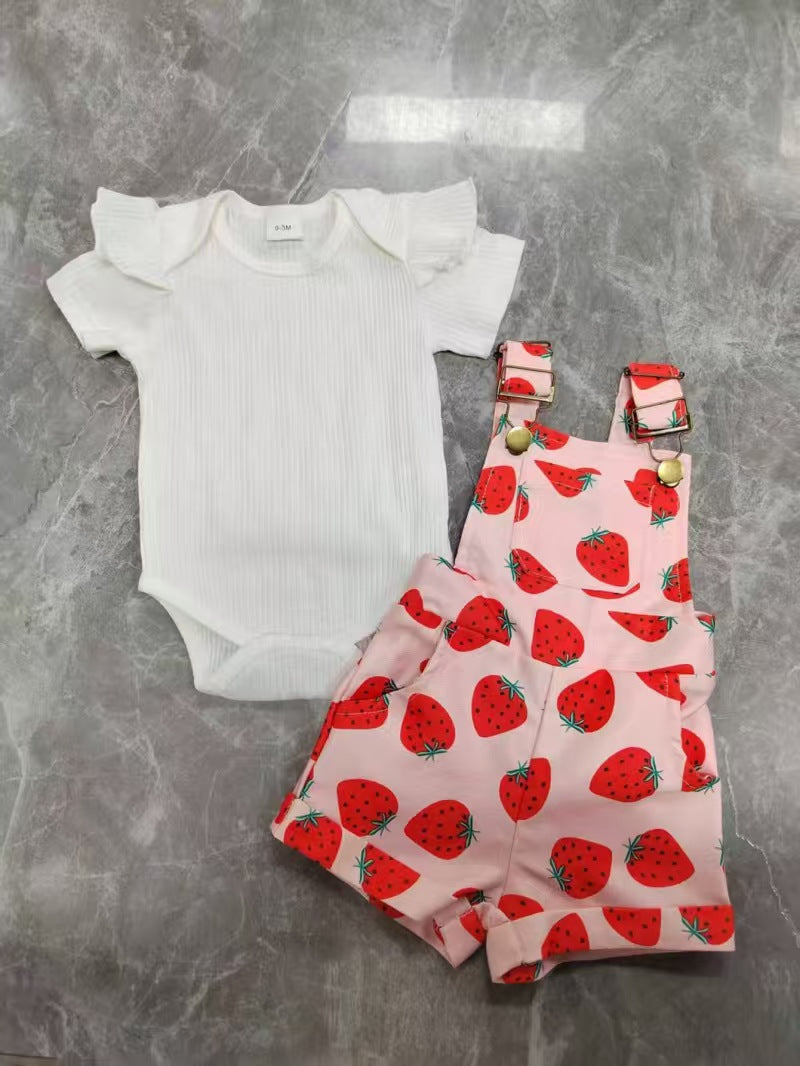 Children's clothing  cross-border fashionsummer children's clothing multi-color short-sleeved khaki + full printed picture