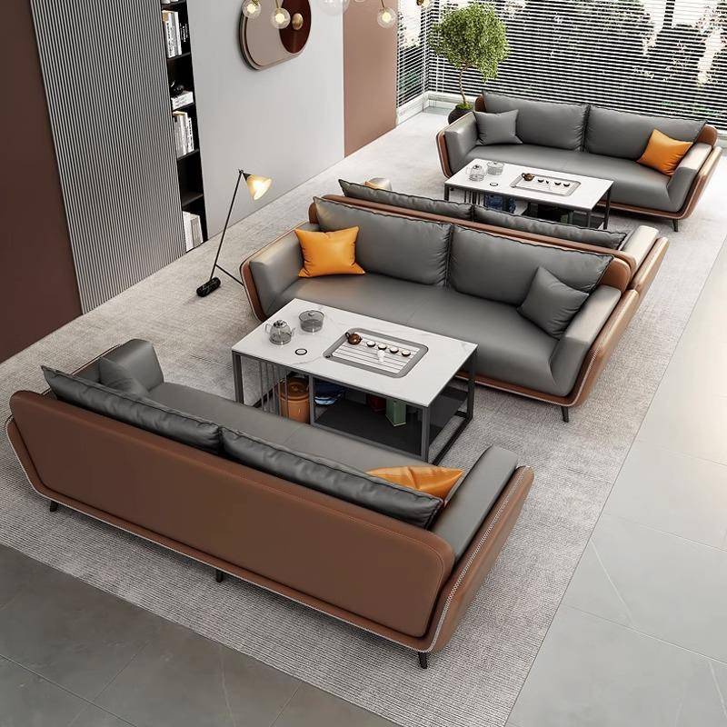Office office sofa xipi business reception reception three-person coffee table combination casual modern conference room abrasion resistant