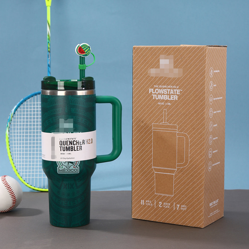 New arrivalfashion big mac ice cup 304 stainless steel stanley vacuum thermos cup office portable straw cup