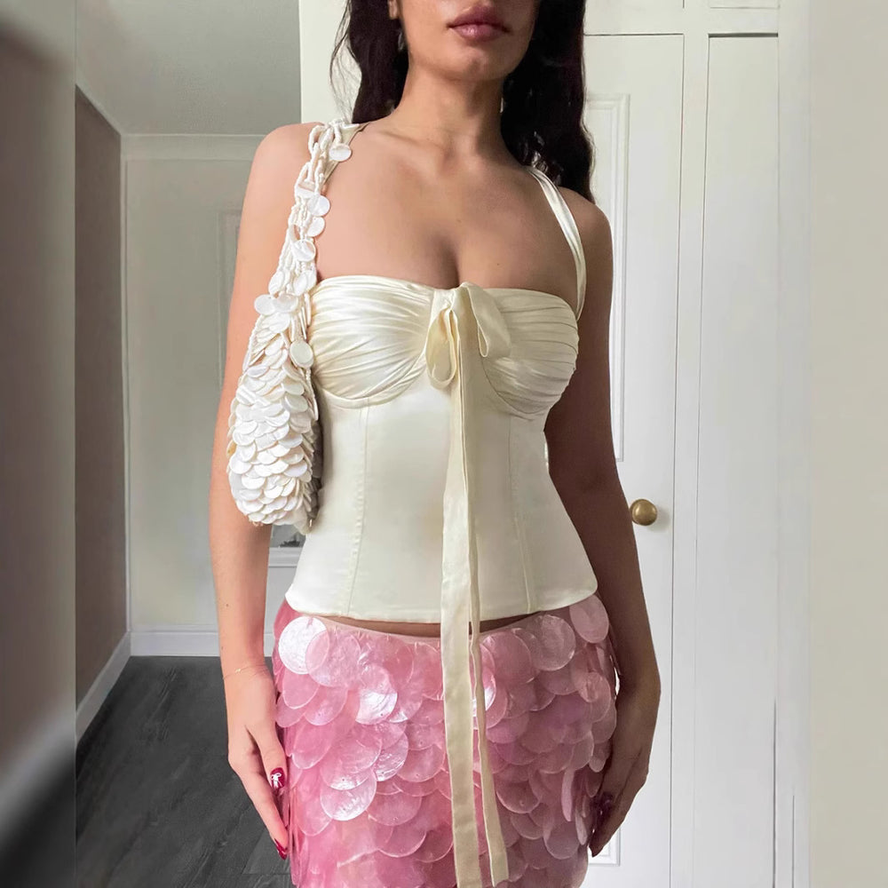 Amazon's new hot girl sequin skirt for women in autumn cross-border fashion sequinsexy short skirt pure color