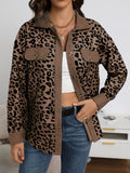 fashion women's leopard print button-down long sleeve jacket - autumn/winter collection (us & europe)