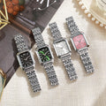 2025 new luxury dial stainless steel band women's watch - student fashion minimalist square quartz wristwatch - wholesale
