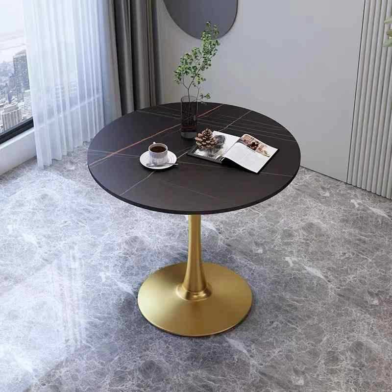 Accessible luxury slate small round table small apartment dining table tulipfor home table balcony bedroom round side table dining table