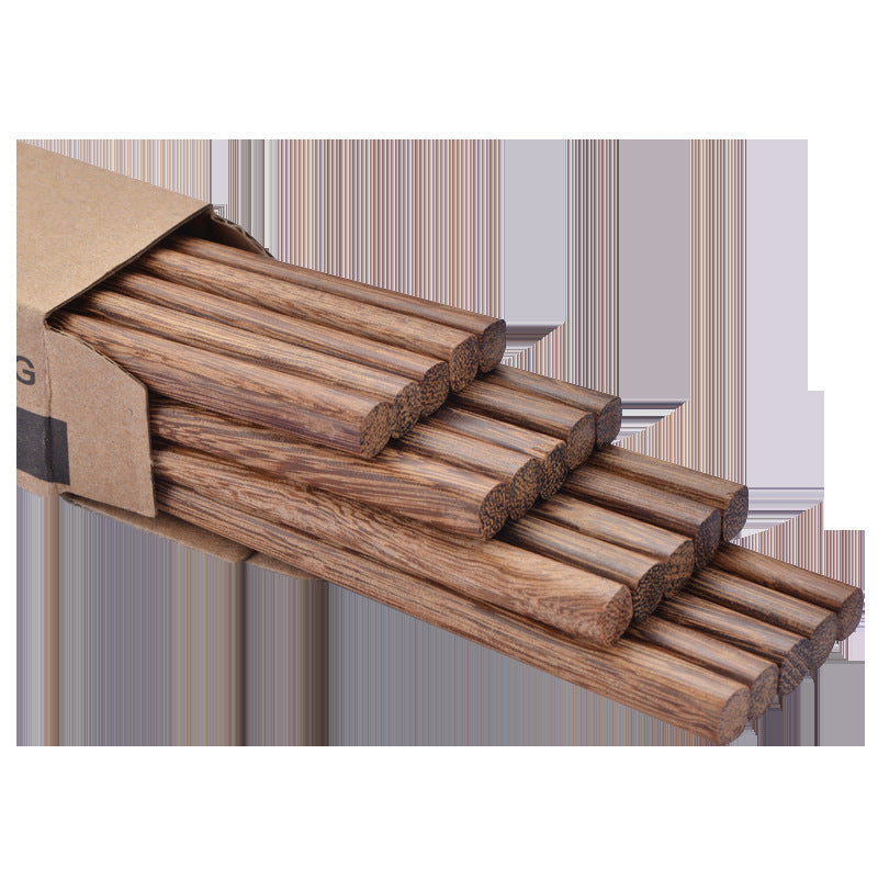 Chopsticks for homehigh-end new arrival chicken wing wood mahogany paintless wax non-slip hot pot long chopsticks fried high temperature resistant chopsticks