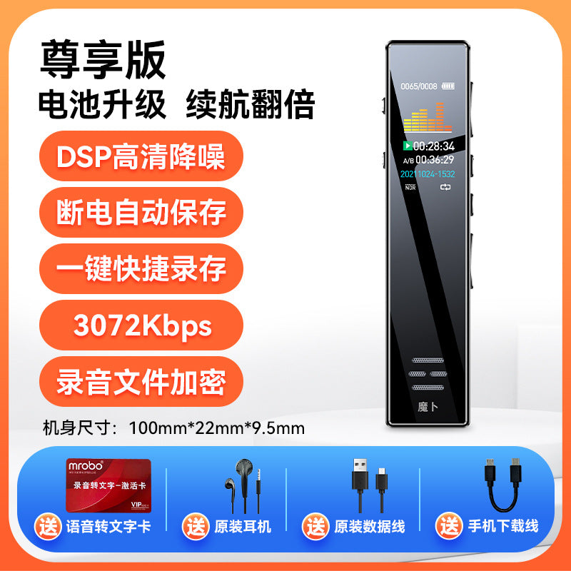 Recording pen small portable professional high definition noise reduction artifact large capacity students in class with long standby to text