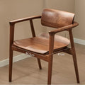 White wax solid wood north american black walnut backrest dining chair living room desk tea room chair stool modern casual kawashita chair