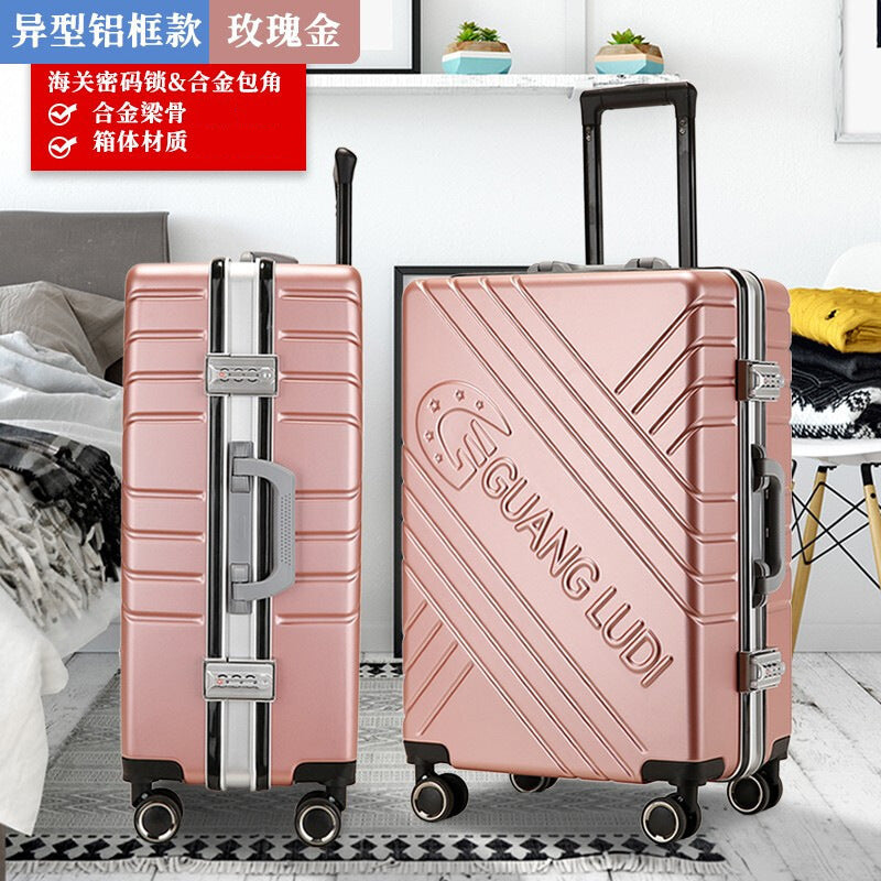Men's and women's trolley cases, aluminum frame luggage, universal wheel 24 suitcases 20 boarding cases, password luggage manufacturers wholesale