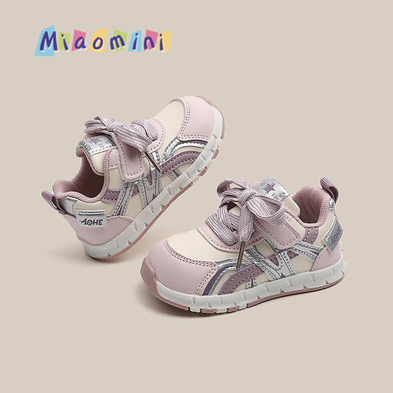 Autumn new arrivals: toddler shoes, kids' shoes, boys' and girls' leather breathable sneakers, girls' korean style agnes shoes, ages 1-3