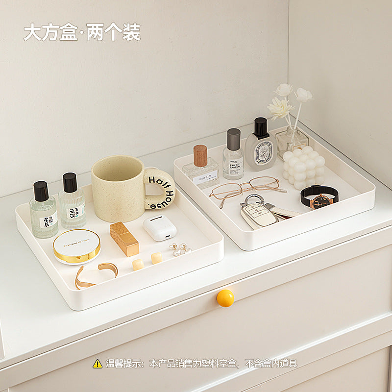 Separate sundries storage box Rectangle plastic porch storage box Grid porch storage desktop strip storage box