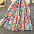 French chic floral print cami dress - women's  spring/summer new arrival - designer style beach vacation midi dress