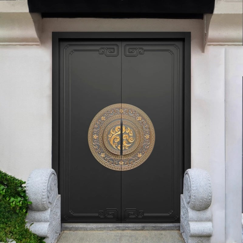 Rural self-built house door, villa door, double door, anti-theft door, self-built house, mother's entrance door, cast aluminum door