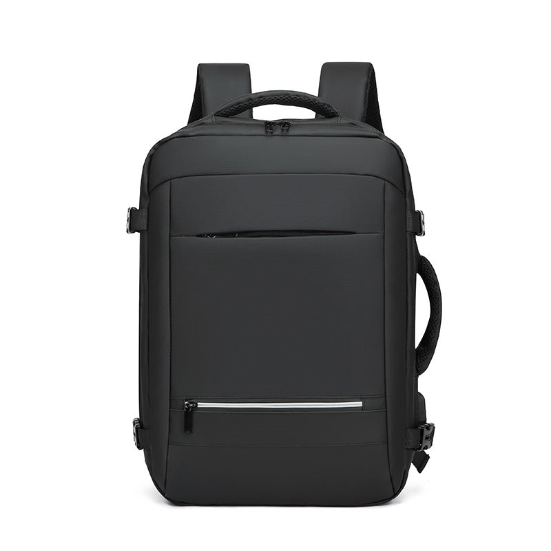 New business bag men's PU large-capacity waterproof computer backpack multi-functional student backpack trendy computer bag