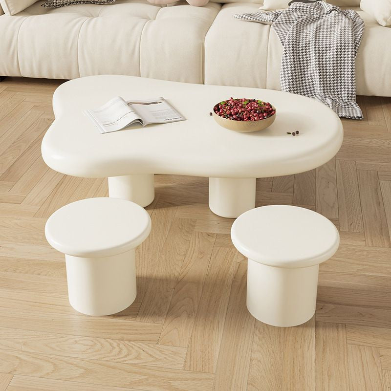 Scandinavian modern casual cloud coffee table living room for home small apartment special-shaped tea table cream style popular tableaccessible luxury