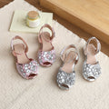 Custom girls' sandals summer children's princess shoes silver crystal shoes with dress baby girl kids' shoes performance sandals