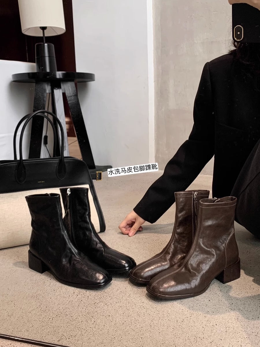 Boots petites hidden heel boots women 2025new arrivalautum high heel knee socks short boots pile boots