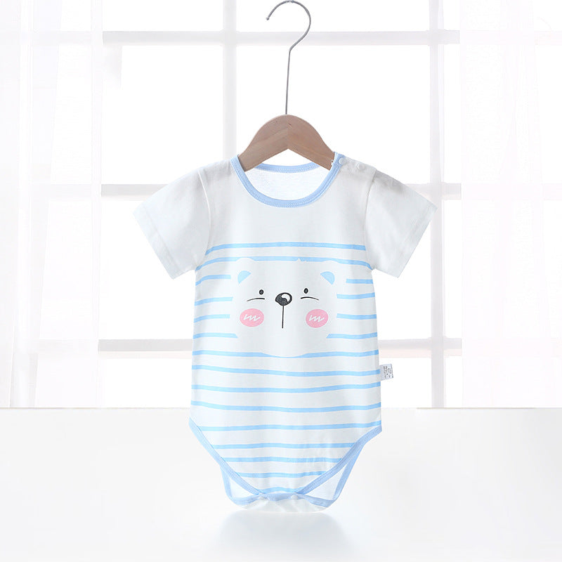 Baby short-sleeved romper, summer thin romper, triangle romper, newborn summer pajamas, baby onesie
