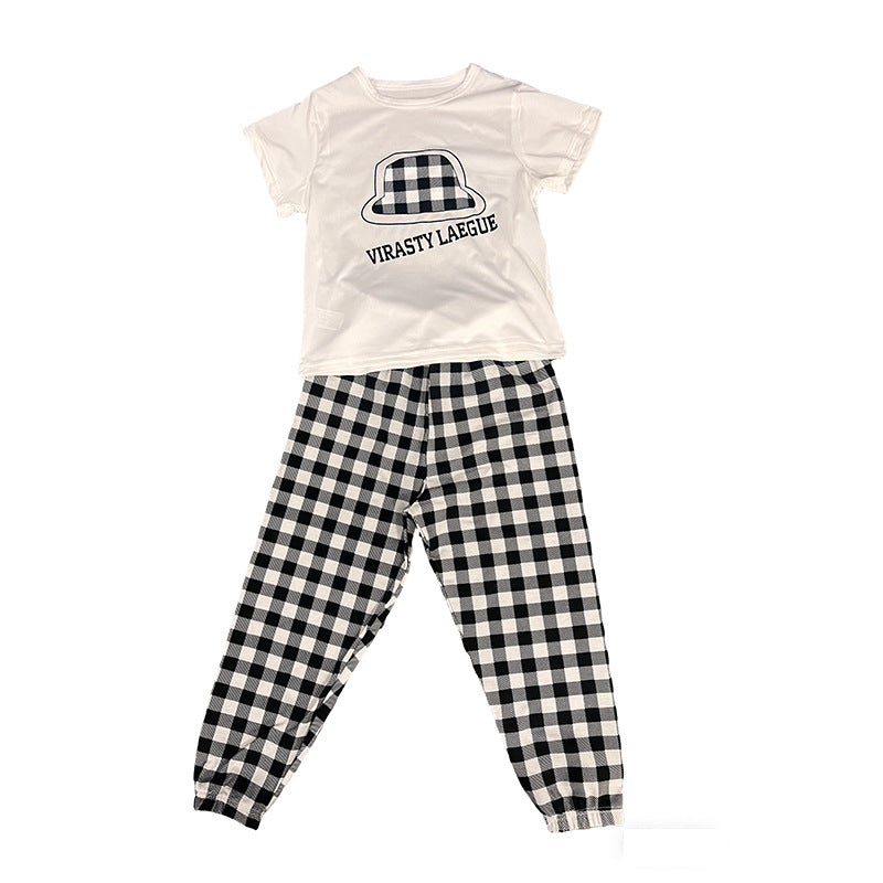 Girls' summer outfit set : trendy, stylish, and sporty - popular kids' clothing, big kids' short-sleeve summer two-piece set