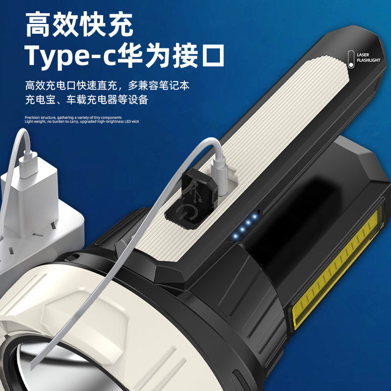 Cross-border new outdoor solar lantern camping light LED multi-functional emergency searchlight flashlight wholesale