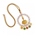 Lingyin same style five-way god of wealth car pendant colorful crystal safe abacus lock lucky bag high-end car decoration chinese style