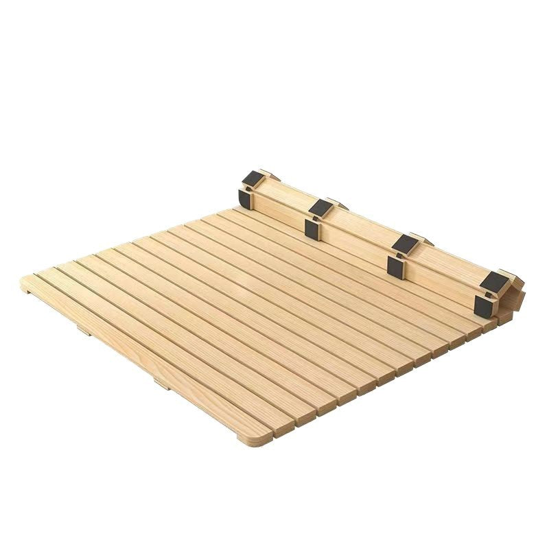 Foldable lumbar support hard bed board - breathable soft mattress topper for hard beds - spine support solid wood slatted frame hard board
