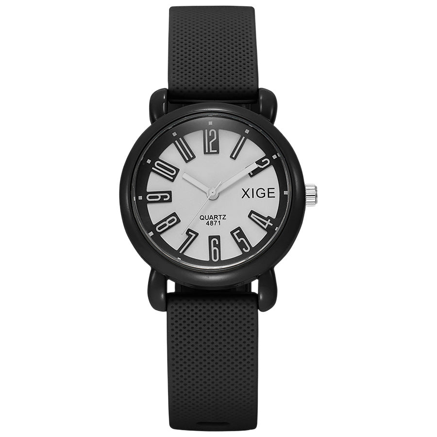 Silicone strap waterproof women's watch student watch dopamine color matching quartz watch manufacturer wholesale dopamine watch