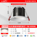 Frameless spotlight 5w-white-positive white light 6000k full spectrum 98 color rendering