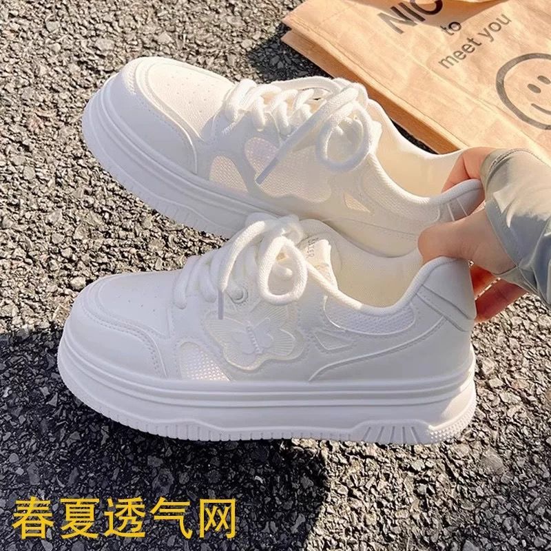 Girls' sneakers:  summer new collection - breathable mesh casual white shoes for mid-to-large children - summer style kids' footwear