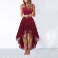 European and american  spring/summer new arrivals:  cross-border e-commerce hollow-out waist chiffon evening dress lace dress
