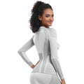 new arrival seamless knittinglong tight high elastic ski suit long sleeves sports running fitness yoga suit tops