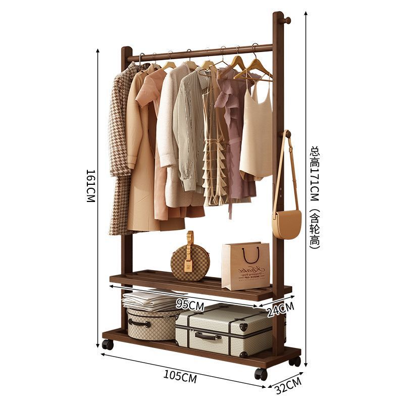 Coat rack floor-standing clothes rack for home clothes drying rack simple bedroom clothes storage rack room living room indoor