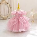 New in stock: toddler formal dress - off-the-shoulder bubble wedding dress, princess gown for baby girls, birthday dress